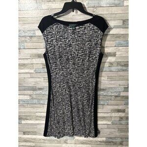 Women’s Lauren Ralph Lauren Sleeveless Dress Black White Plus Size 14